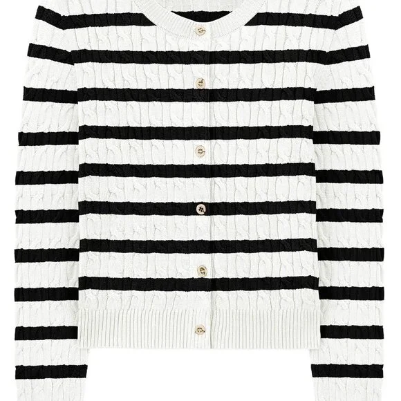 NWT Women's Cable Knit Lightweight Cardigan, Various Sizes Available - Picture 2 of 3